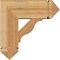 Ekena Millwork Funston Arts and Crafts Rough Sawn Bracket w/ Offset Brace, Western Red Cedar, 8"W x 20"D x 20"H BKT0806X20X20FST03RWR - alternate 3